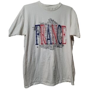 Vintage Single Stitch France Map T-shirt XL Delta Tee